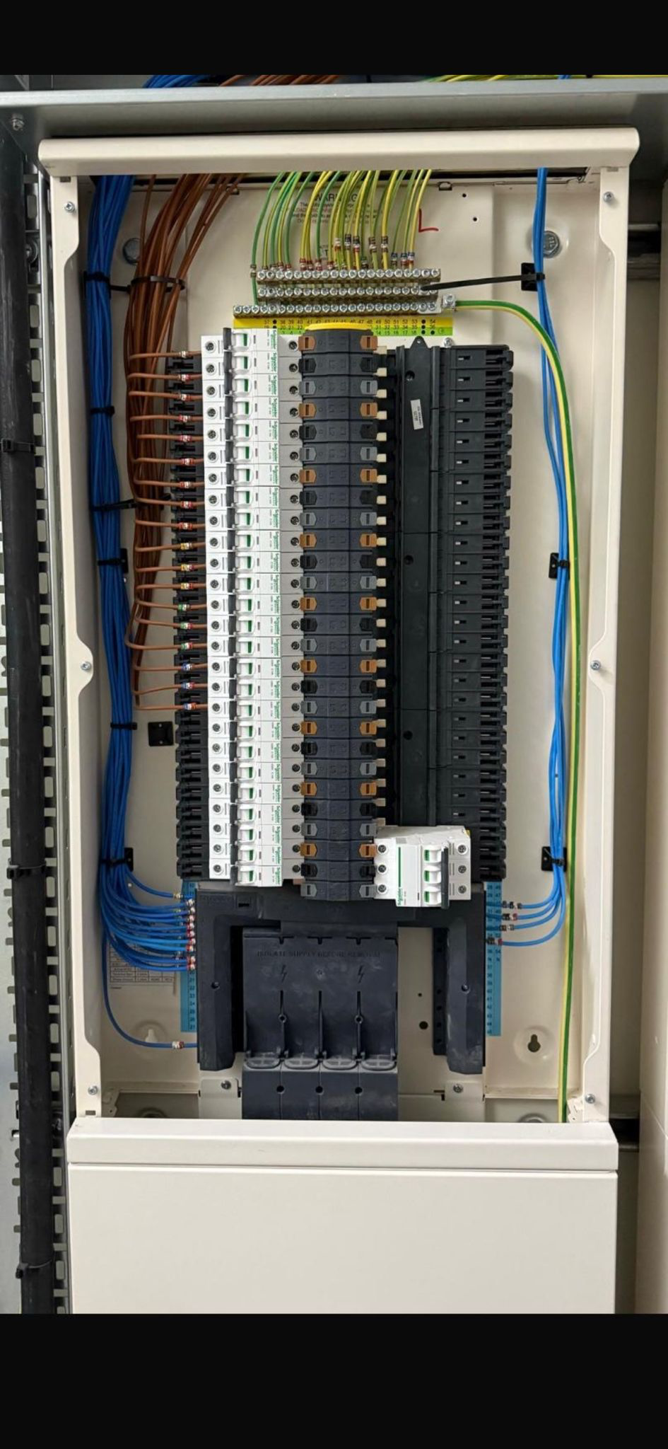 Current Electrical Solutions engineer working on commercial electrical installation